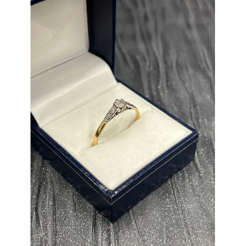 518 - 18ct Gold Diamond Solitaire Ring Size X 2.7g gross