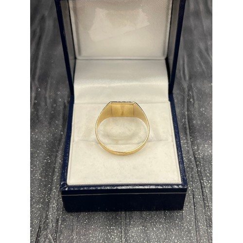 516 - 9ct Gold Gents Signet Ring Size U 2.6g