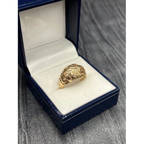 508 - 9ct Gold Basket weave design Ring 3.8g size O/P