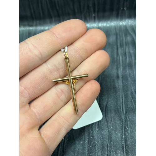 486 - 9ct Gold Crucifix 1.1/2” high 2.2g