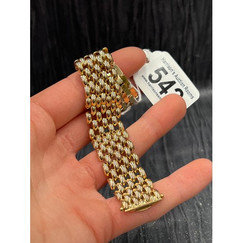 542 - 9ct Gold Thick Braclet 29.5g