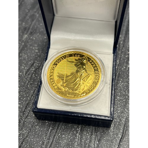 558 - 24ct gold  1oz Britannia 2021