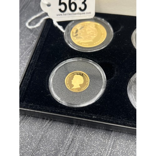 563 - Rare Set 2020 Laurel Gold Proof 4 Coin Collection with certificate of Authenticity. Limited to only ... 