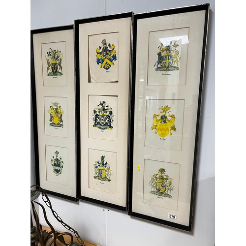 679 - Set 3 20th c Heralic Prints