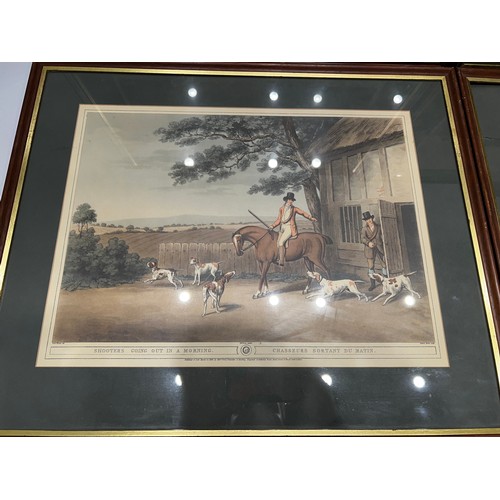 621 - 4 oak framed Hunting Scene Pictures