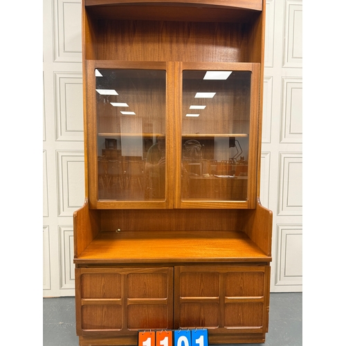 1101 - Nathan squares midcentury teak wall unit clean