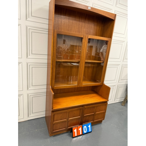 1101 - Nathan squares midcentury teak wall unit clean