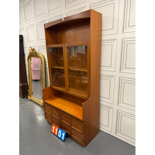 1101 - Nathan squares midcentury teak wall unit clean