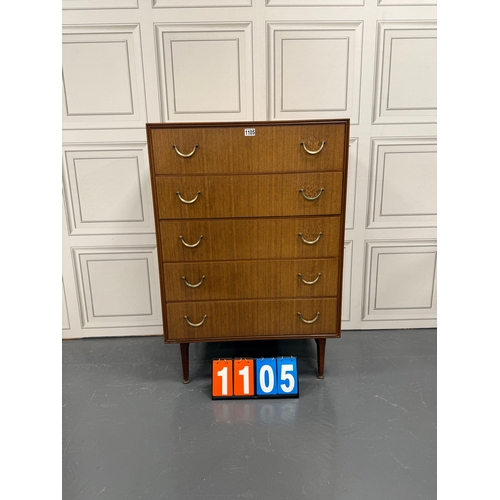 1105 - Meredew midcentury teak chest of drawers