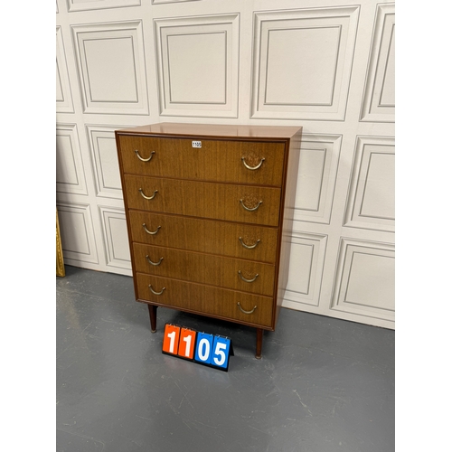 1105 - Meredew midcentury teak chest of drawers