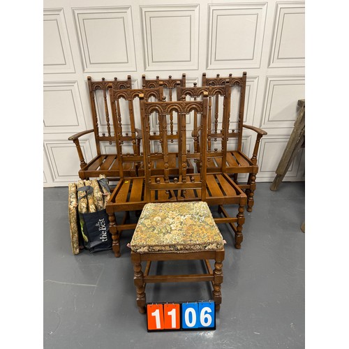 1106 - 6 ercol colonial dining chairs