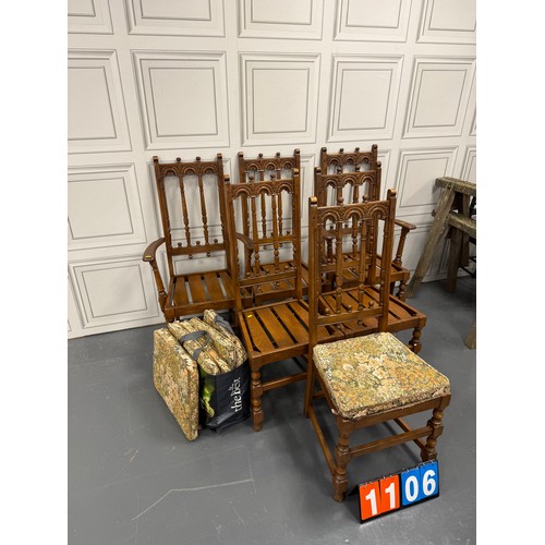 1106 - 6 ercol colonial dining chairs