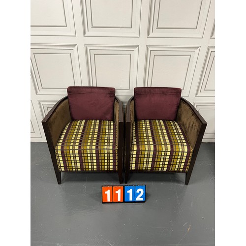 1112 - Pair of andy Thornton art deco style pub/reteraunt/bar chairs