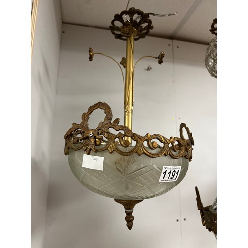 1191 - French cut glass chandelier