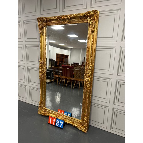 1187 - Very large impressive gilted dress mirror 48