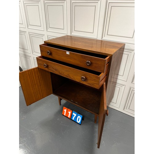 1170 - Mid century teak drawers over cupboard danish?