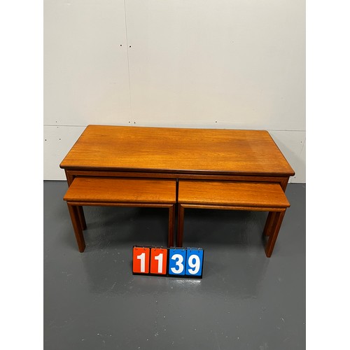 1139 - G-plan mid century teak coffee table/ nest of tables