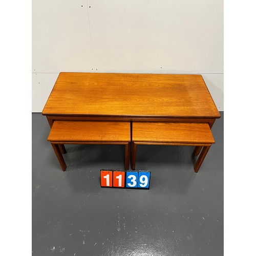 1139 - G-plan mid century teak coffee table/ nest of tables