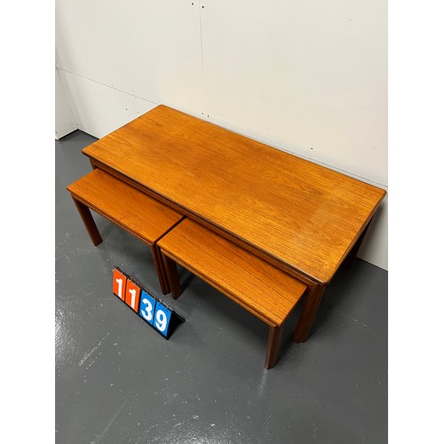 1139 - G-plan mid century teak coffee table/ nest of tables