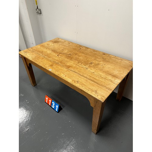 1131 - Victorian pine school lab table