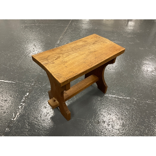 1158E - Solid oak country footstool