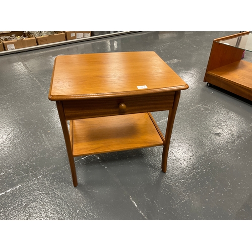 1158F - Teak bedside table with soft close drawer