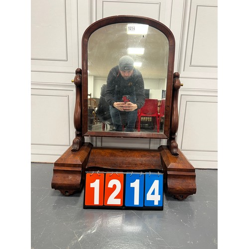 1214 - Victorian mahogany duchess mirror