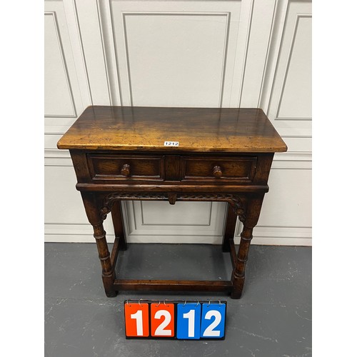 1212 - Antique oak titchmarsh & goodwin console table