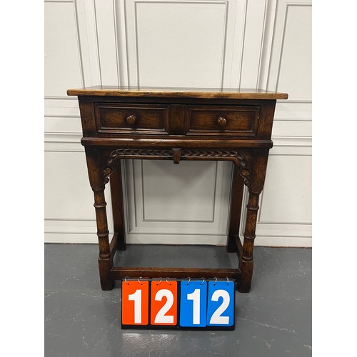 1212 - Antique oak titchmarsh & goodwin console table