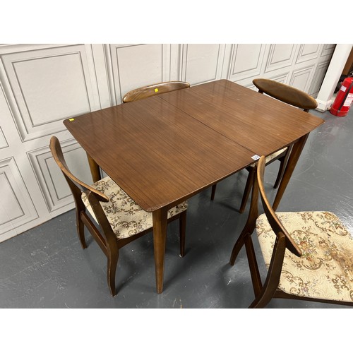 1205 - Teak table + 4 chairs