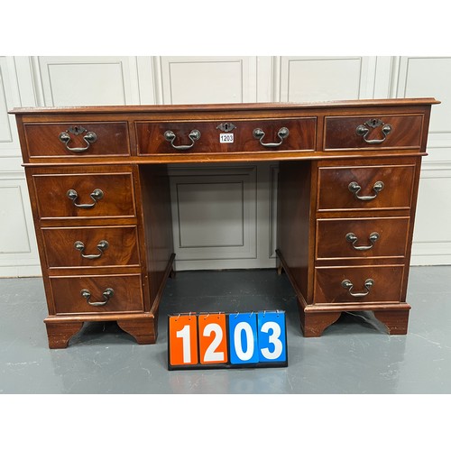 1203 - Leather top desk