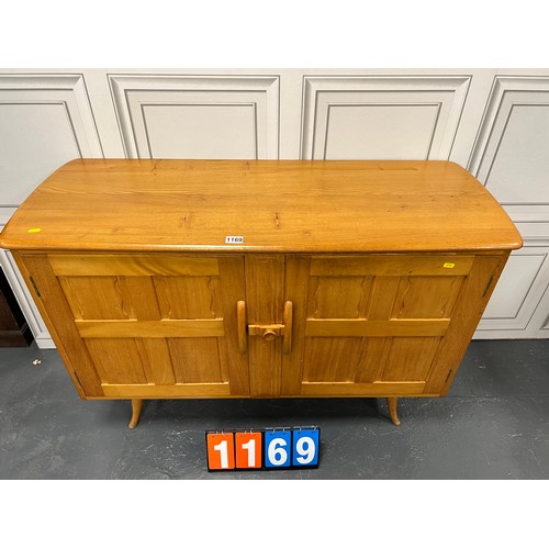 1169 - Ercol blonde 2 door sideboard mid century good colour