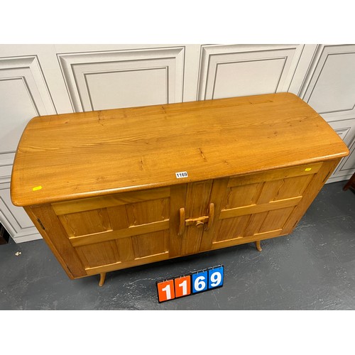 1169 - Ercol blonde 2 door sideboard mid century good colour