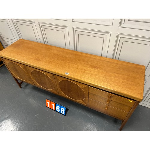 1168 - Nathan circulas teak mid century sideboard