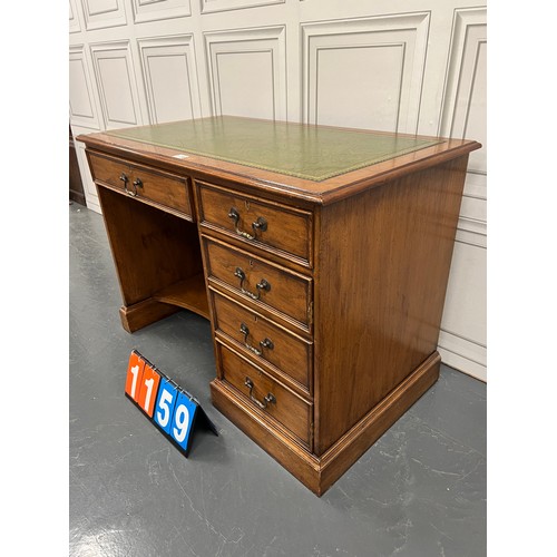 1159 - Regency design leather top desk