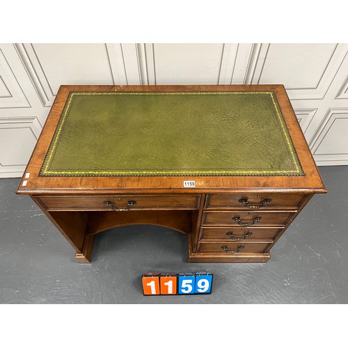 1159 - Regency design leather top desk