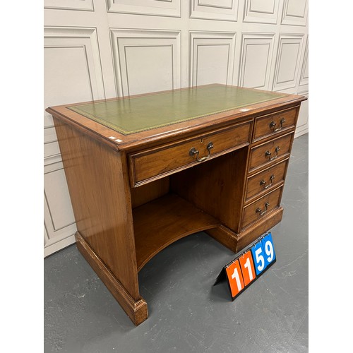 1159 - Regency design leather top desk