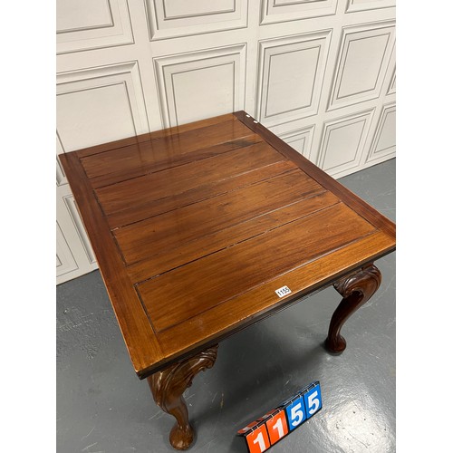 1155 - Early 20th century queen anne leg drawer leaf extending table