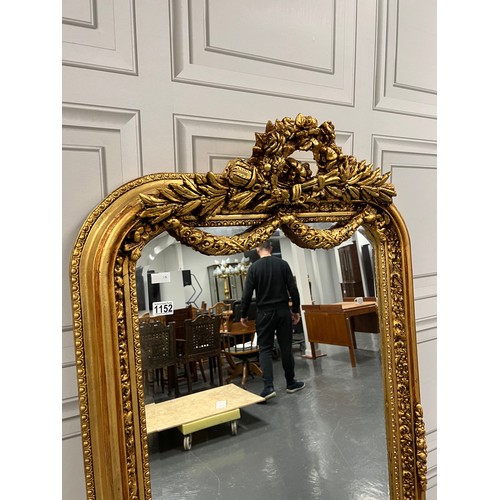 1152 - Large 5ft by 3ft gilt frame ladies salon mirror