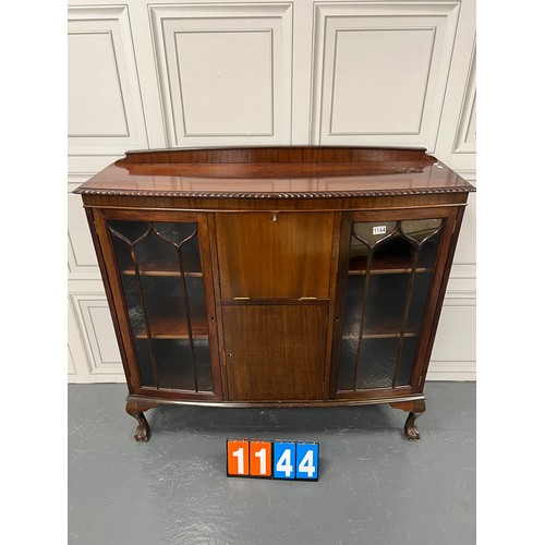 1144 - Early 20th century mahogany side by side cabinet