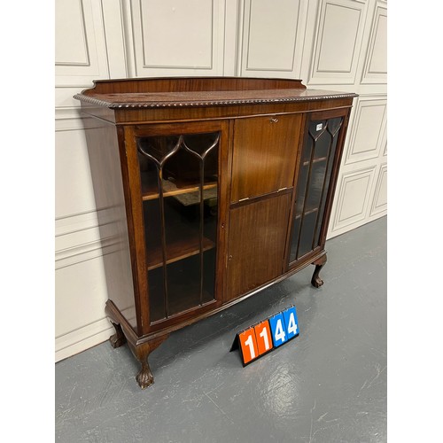 1144 - Early 20th century mahogany side by side cabinet