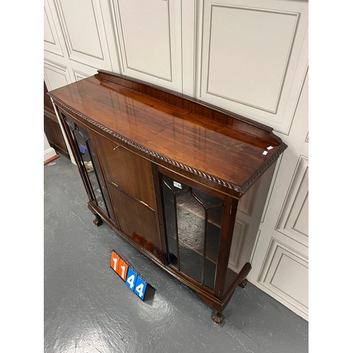 1144 - Early 20th century mahogany side by side cabinet