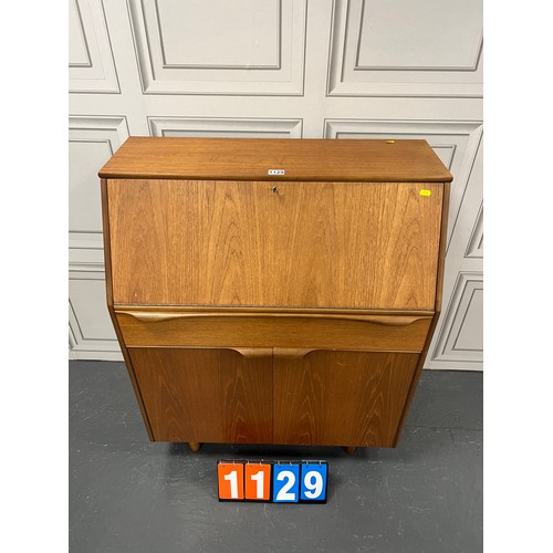 1129 - Mid century teak bureau