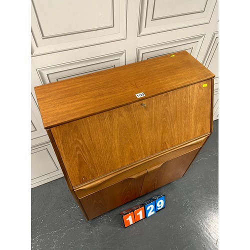 1129 - Mid century teak bureau