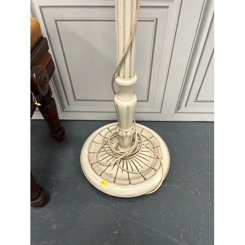 1119 - Victorian wind up piano stool + standard lamp