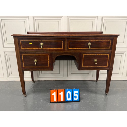 1105 - Edwardian inlaid desk