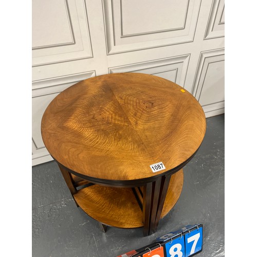 1087 - Art deco walnut quarlet tables