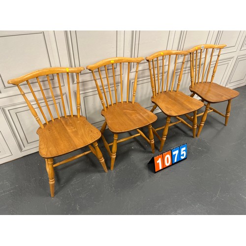 1075 - Set of 4 ercol blonde kitchen chairs