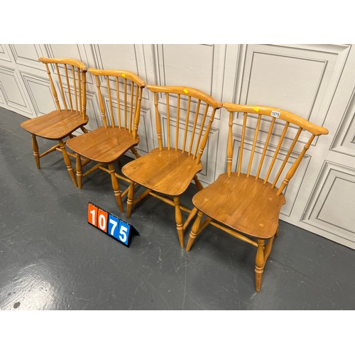 1075 - Set of 4 ercol blonde kitchen chairs