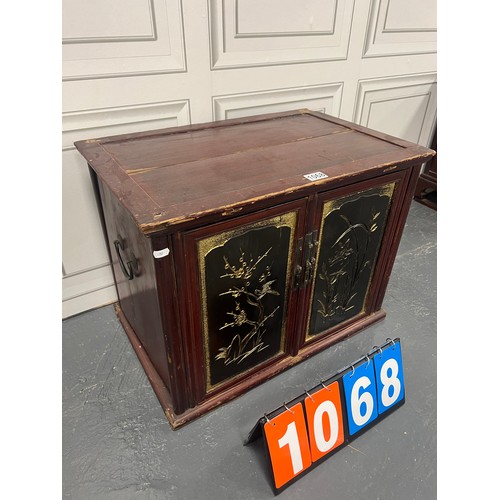 1068 - Early 20th century 2 door chinese cabinet